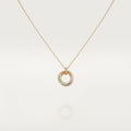 TRINITY NECKLACE SILVER GOLD PINK GOLD DIAMONDS