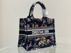Small CD Book Tote 26.5cm Jardin Botanique Black