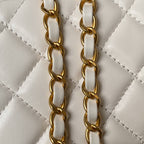 CC Vanity Case 17cm White Lambskin Gold hardware