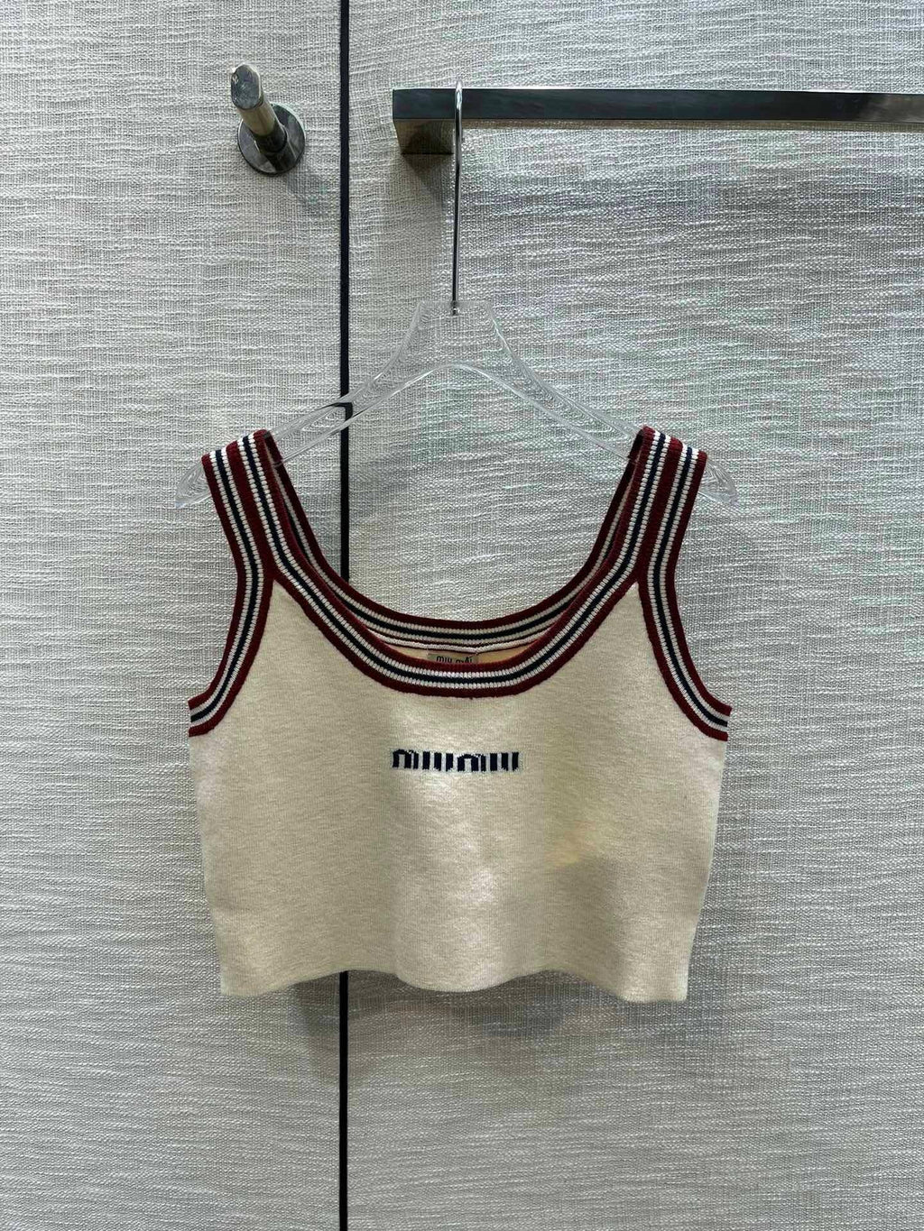 Miu Beige Tank Top and Skirt