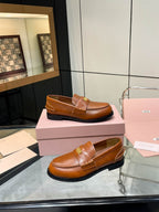 PENNY LOAFERS IN BRONZE BROWN CALFSKIN