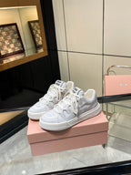 SKATEBOARD SNEAKERS IN OFF WHITE BLEACHED CALFSKIN