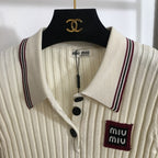 MIUMIU SHORT-SLEEVE KNIT TOP STYLE 294