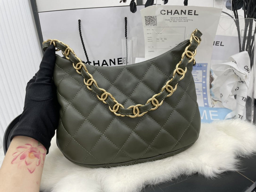 CHL - Hobo Handbag Emerald Green For Women Bags 9.4in/24LO