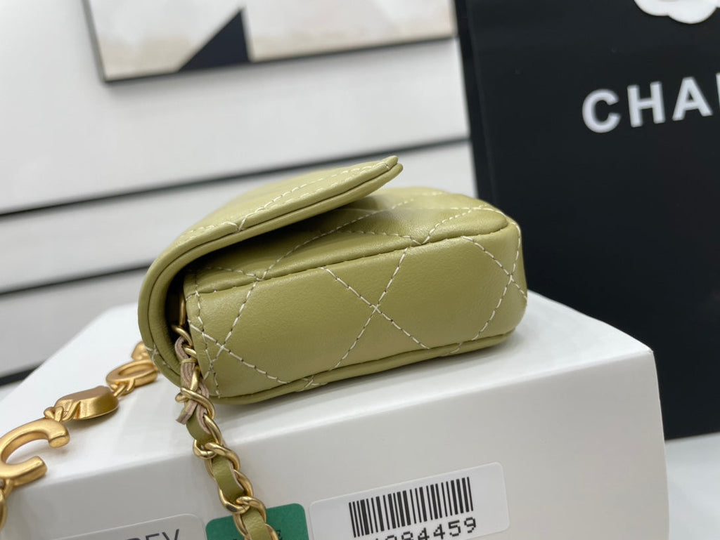 CHL - Mini Flap Bag Green For Women Bags 7.5in/19LO
