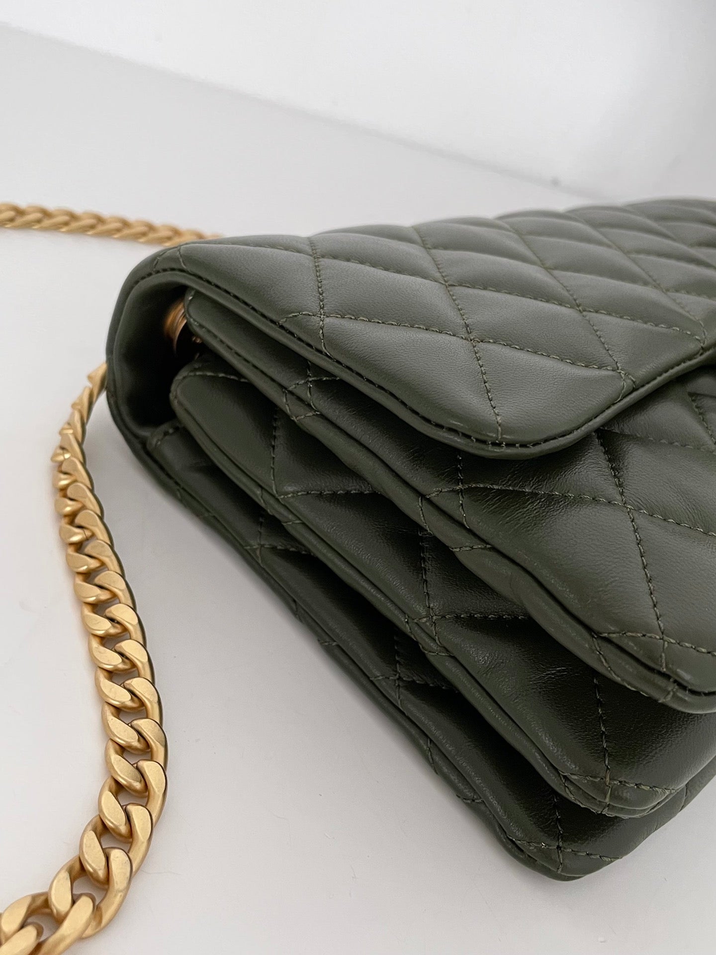CHL - Small Flap Bag Green For Women Bags 8.7in/22LO