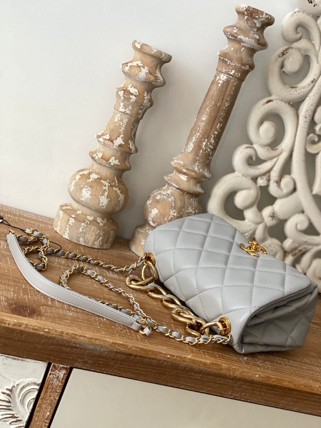 CHL -  Classic Diamond Flap Bag Gray For Women Bags 9.1in/23LO