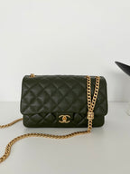 CHL - Small Flap Bag Green For Women Bags 8.7in/22LO