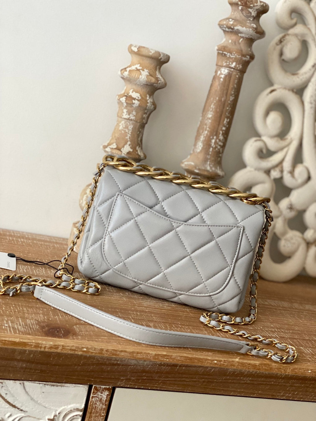 CHL -  Classic Diamond Flap Bag Gray For Women Bags 9.1in/23LO