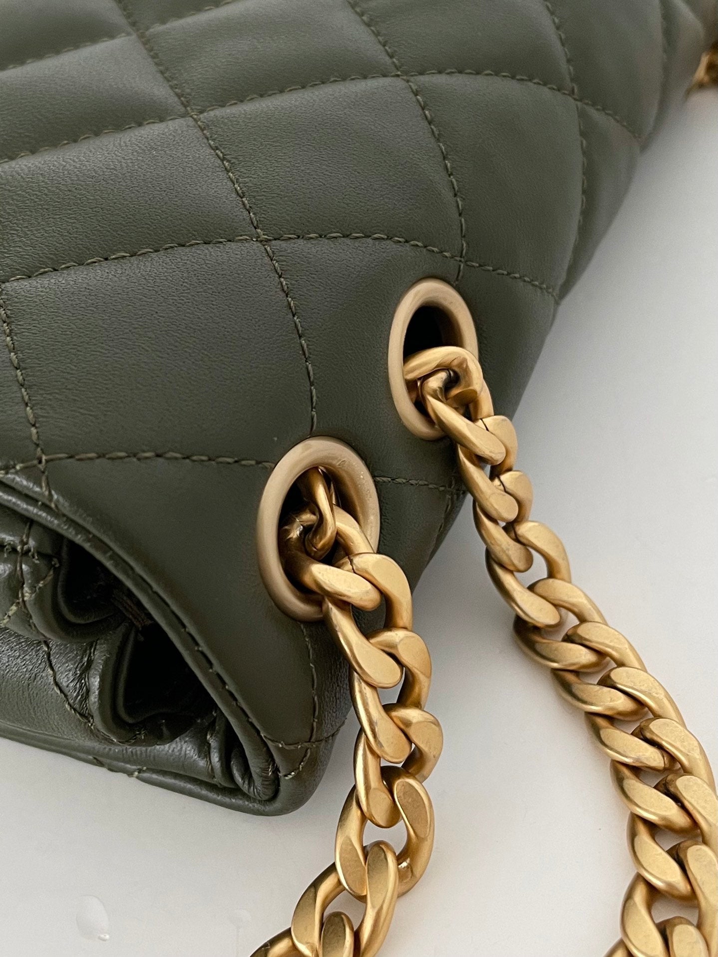 CHL - Small Flap Bag Green For Women Bags 8.7in/22LO