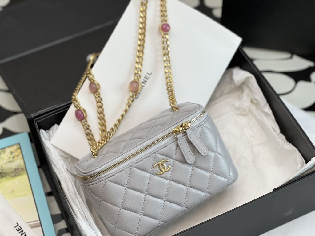 CHL - Vanity With Chain Gray For Women Bags 6.2in/16LO