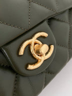 CHL - Small Flap Bag Green For Women Bags 8.7in/22LO