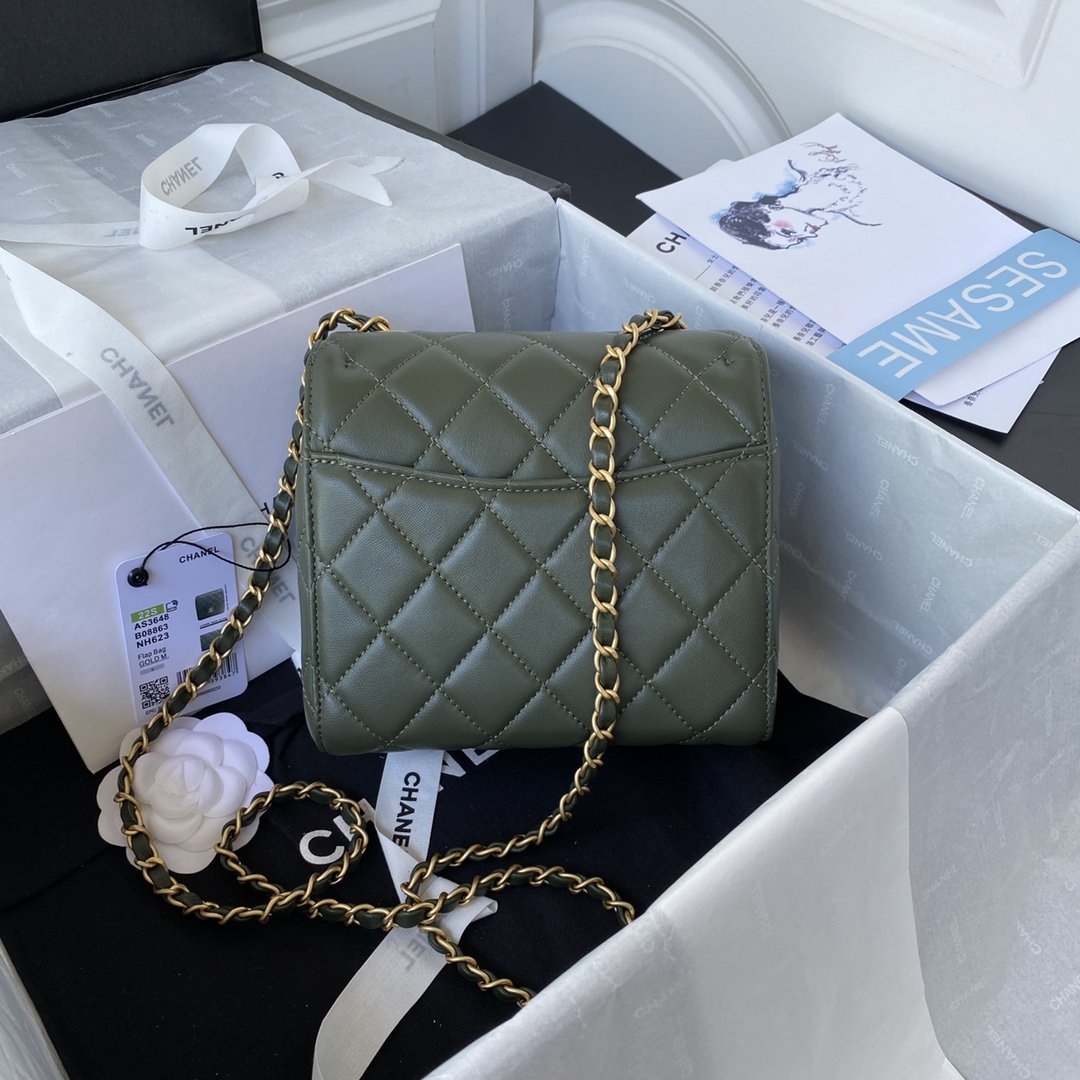 CHL - Mini Flap Bag Dark Green For Women Bags 6.7in/17LO