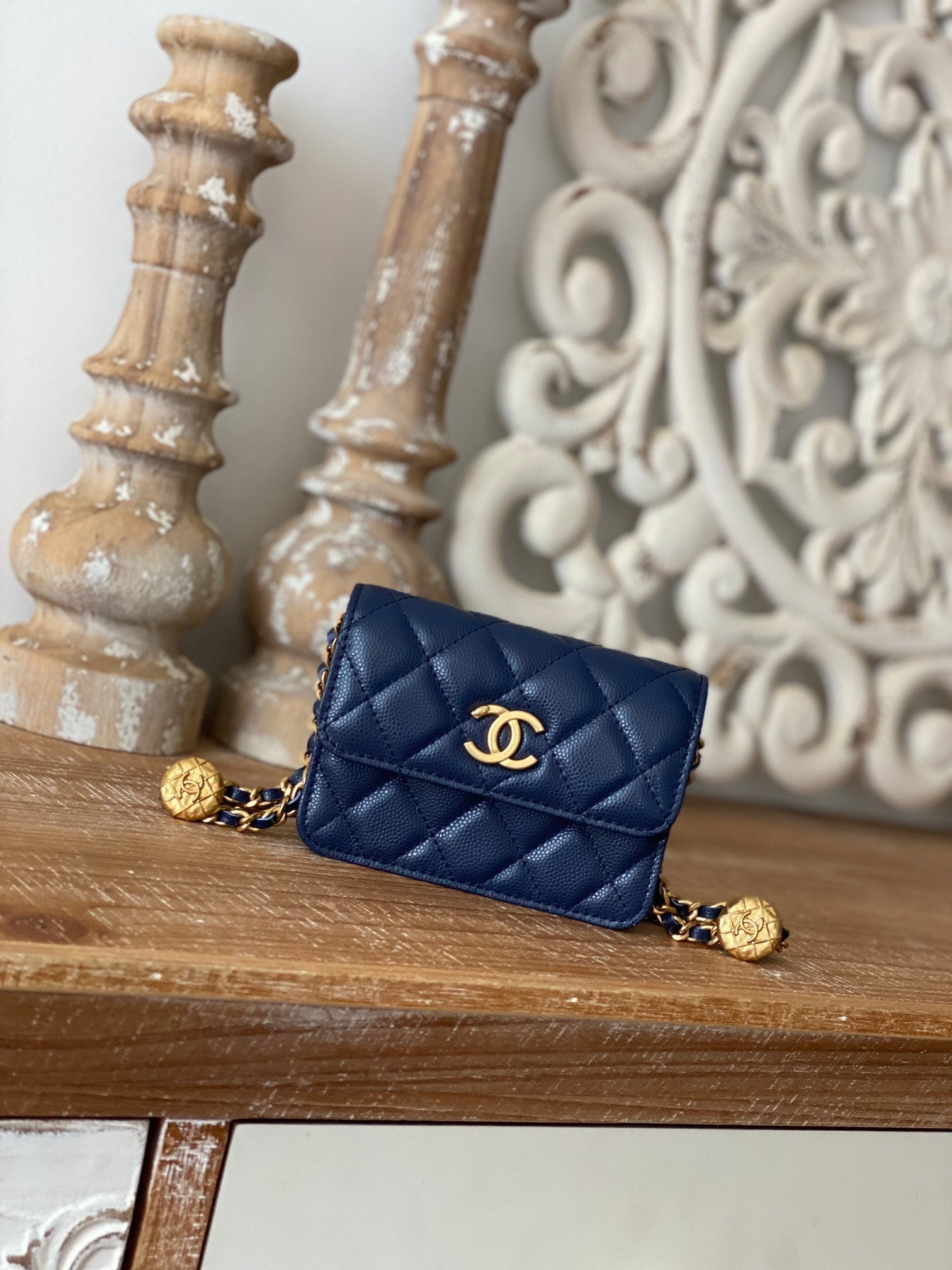 CHL -  Clutch With Chain Blue For Women Bags 4.8in/12.3LO