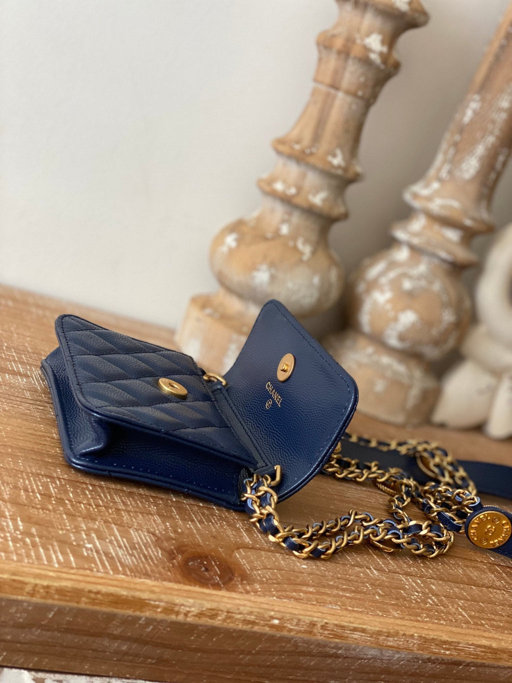 CHL -  Clutch With Chain Blue For Women Bags 4.8in/12.3LO