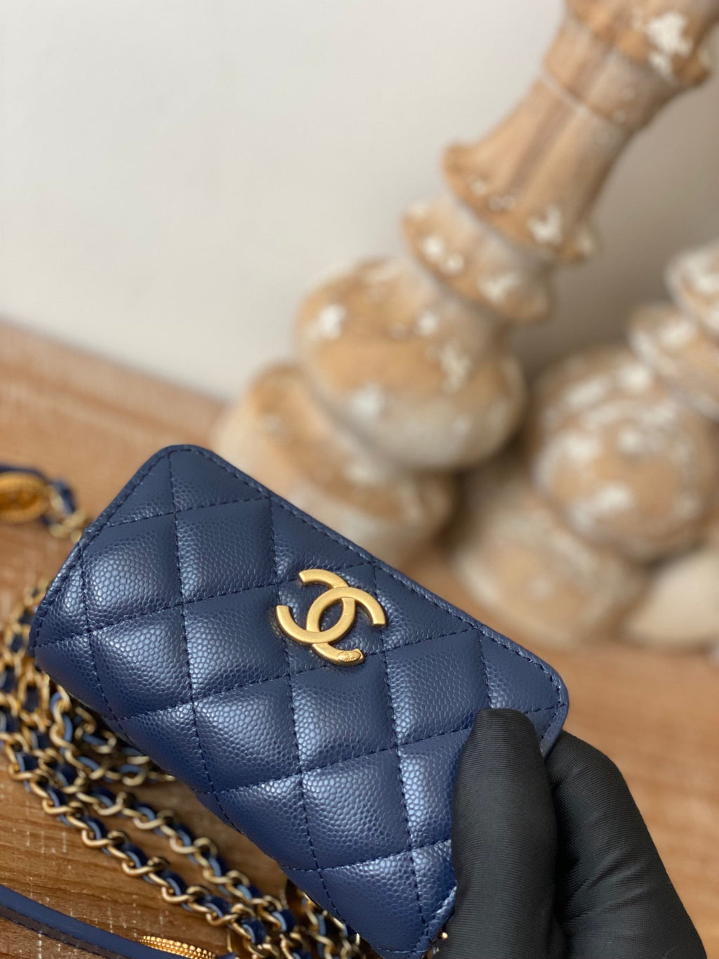 CHL -  Clutch With Chain Blue For Women Bags 4.8in/12.3LO