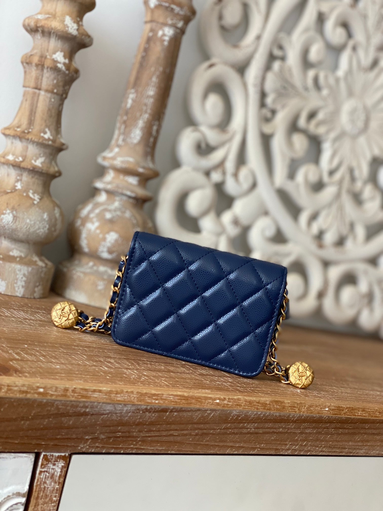 CHL -  Clutch With Chain Blue For Women Bags 4.8in/12.3LO