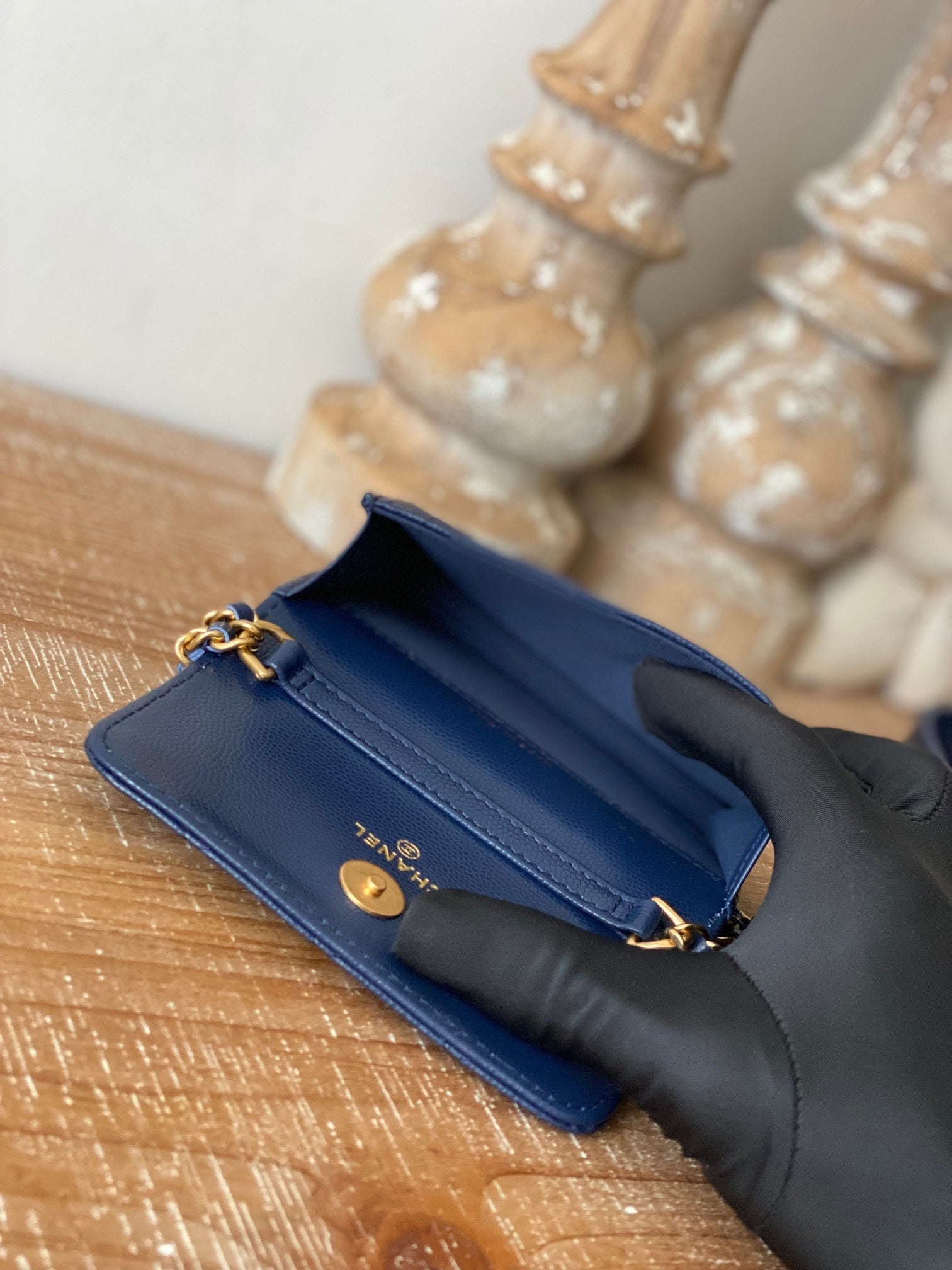 CHL -  Clutch With Chain Blue For Women Bags 4.8in/12.3LO