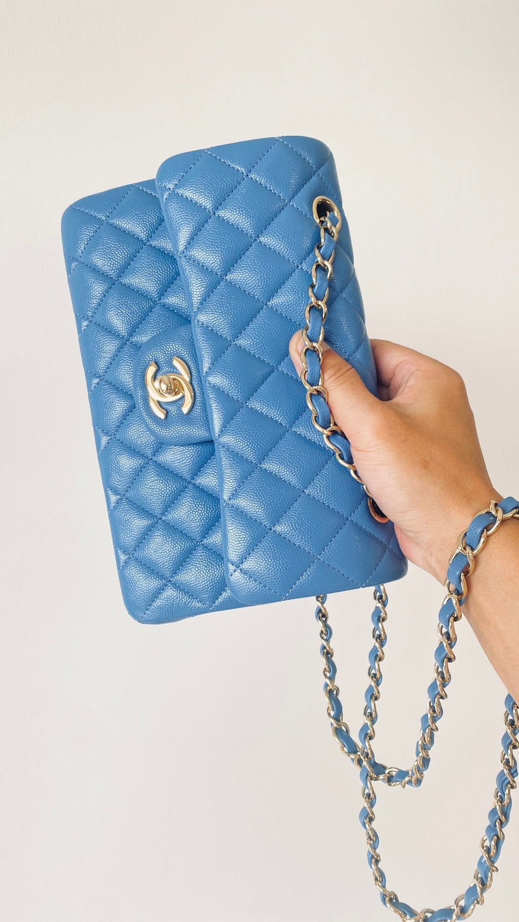 CHL - Small Classic Handbag Blue For Women Bags 9.1in/23LO