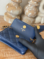 CHL -  Clutch With Chain Blue For Women Bags 4.8in/12.3LO