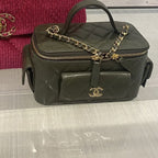 CHL - Vanity Bag With Strap Dark Green For Women Bags 6.6in/17LO
