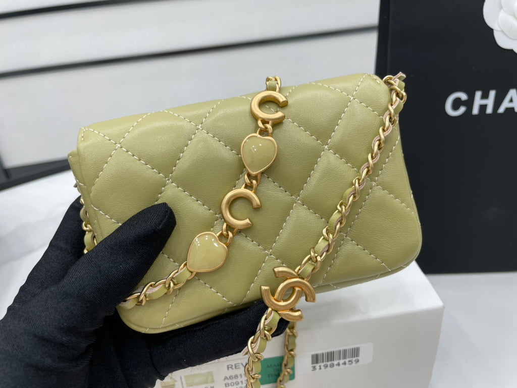 CHL -  Classic Distressed Green For Women Bags 4.7in/12LO