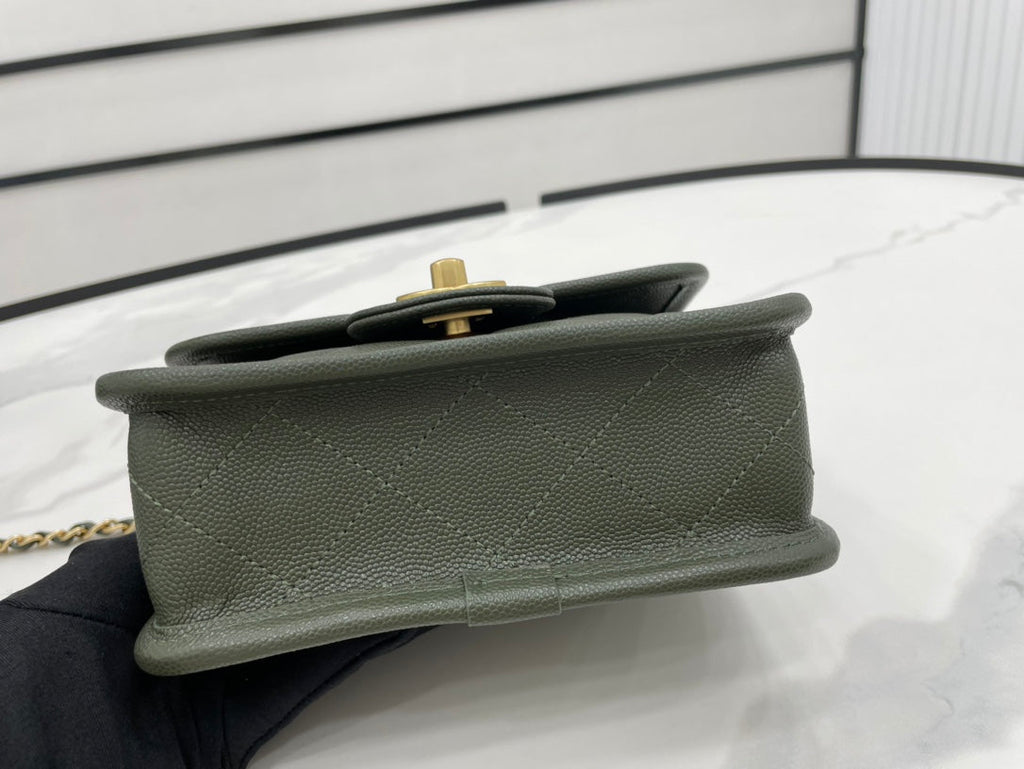 CHL -  22K Flap Bag Dark Green For Women Bags 8.1in/20.5LO