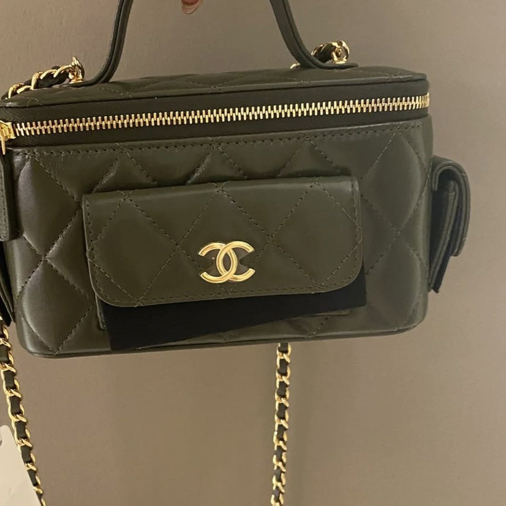 CHL - Vanity Bag With Strap Dark Green For Women Bags 6.6in/17LO