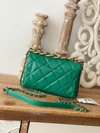 CHL -  Classic Diamond Flap Bag Green For Women Bags 9.1in/23LO