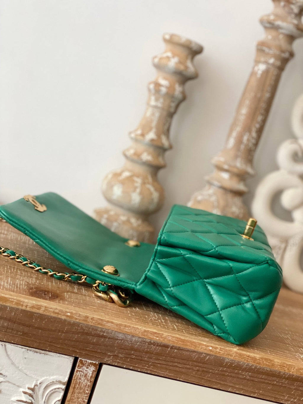 CHL -  Classic Diamond Flap Bag Green For Women Bags 9.1in/23LO