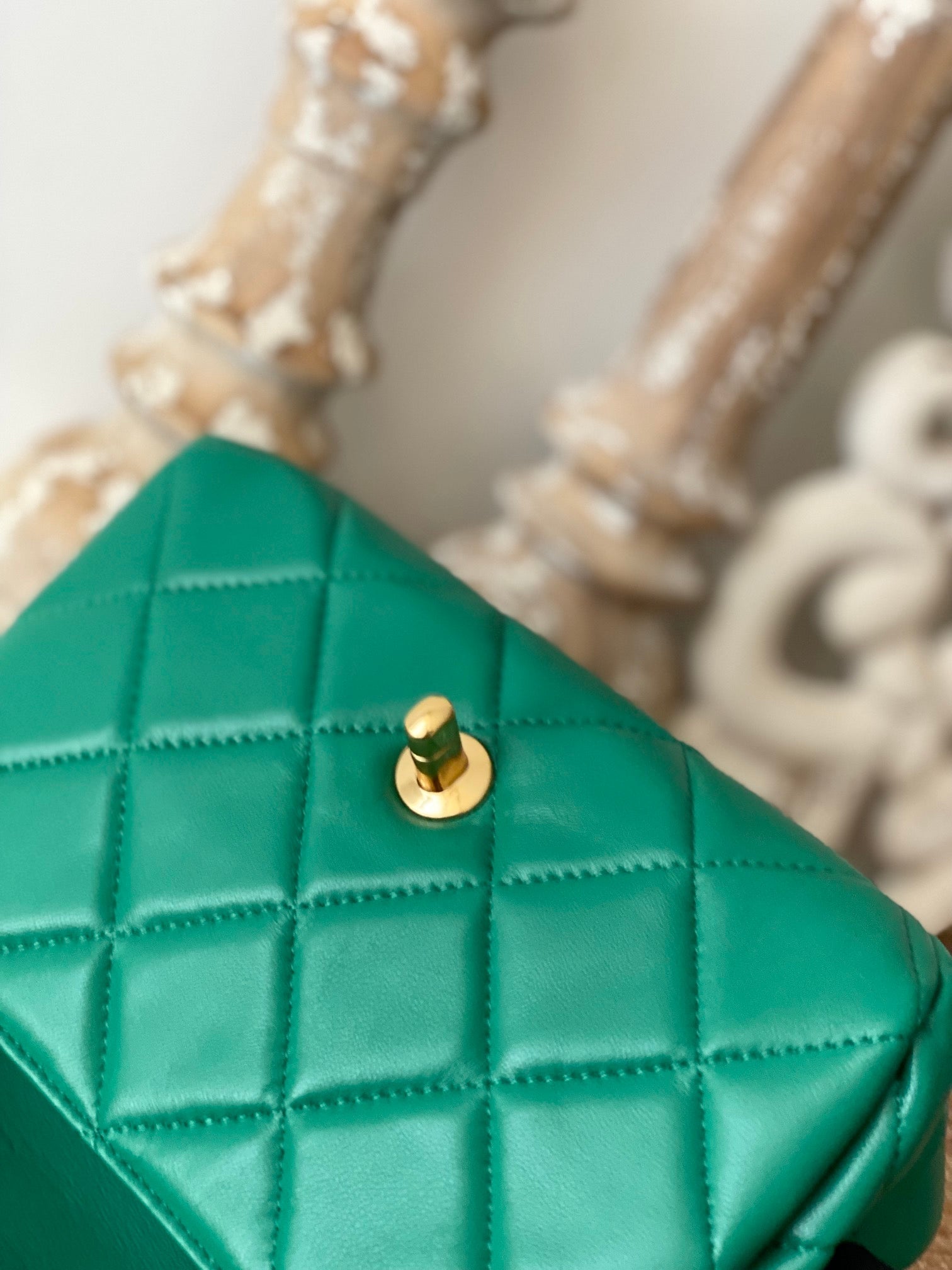 CHL -  Classic Diamond Flap Bag Green For Women Bags 9.1in/23LO