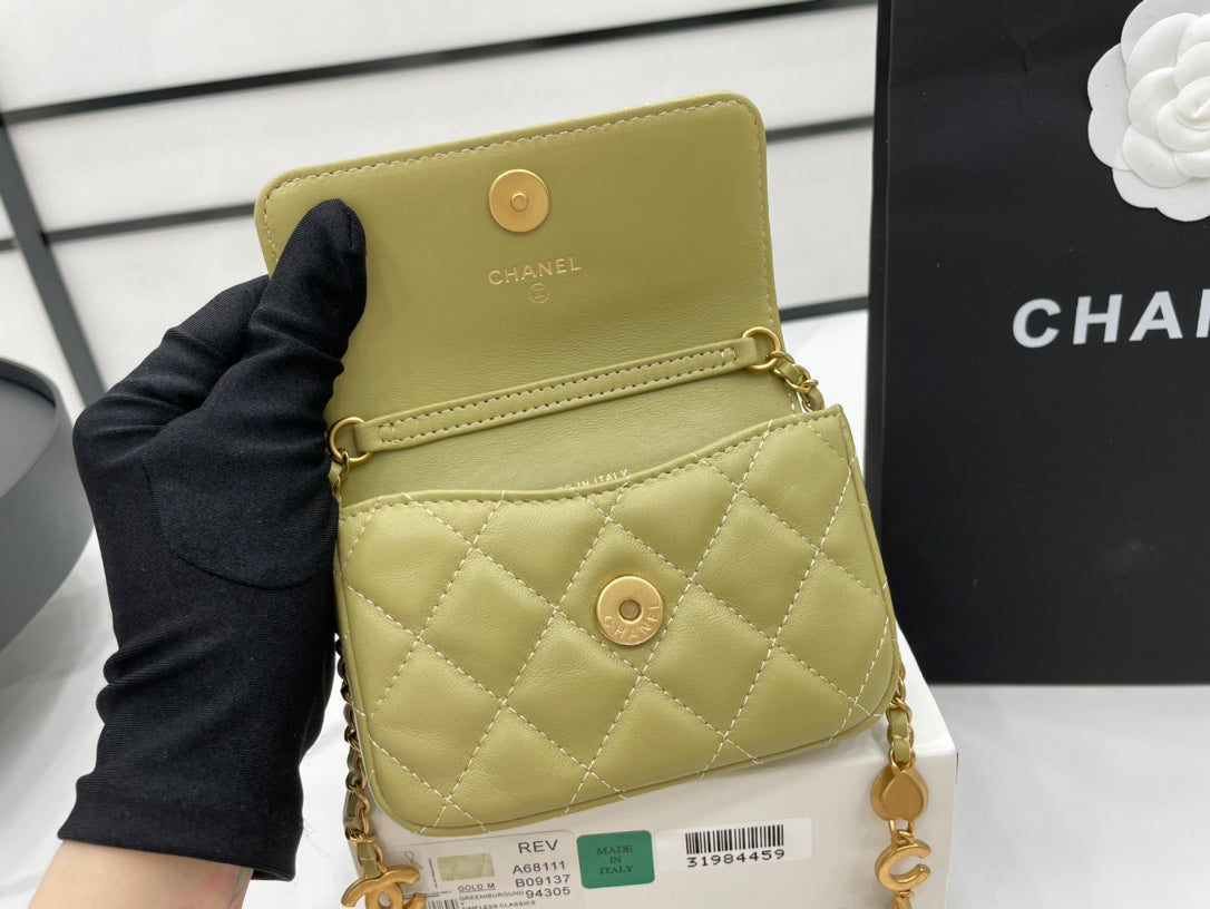 CHL -  Classic Distressed Green For Women Bags 4.7in/12LO