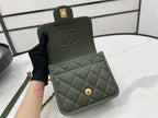 CHL -  22K Flap Bag Dark Green For Women Bags 8.1in/20.5LO