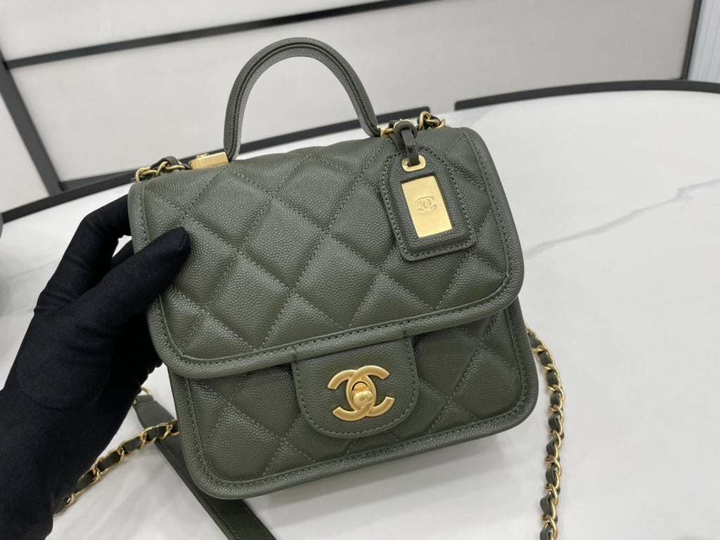 CHL -  22K Flap Bag Dark Green For Women Bags 8.1in/20.5LO
