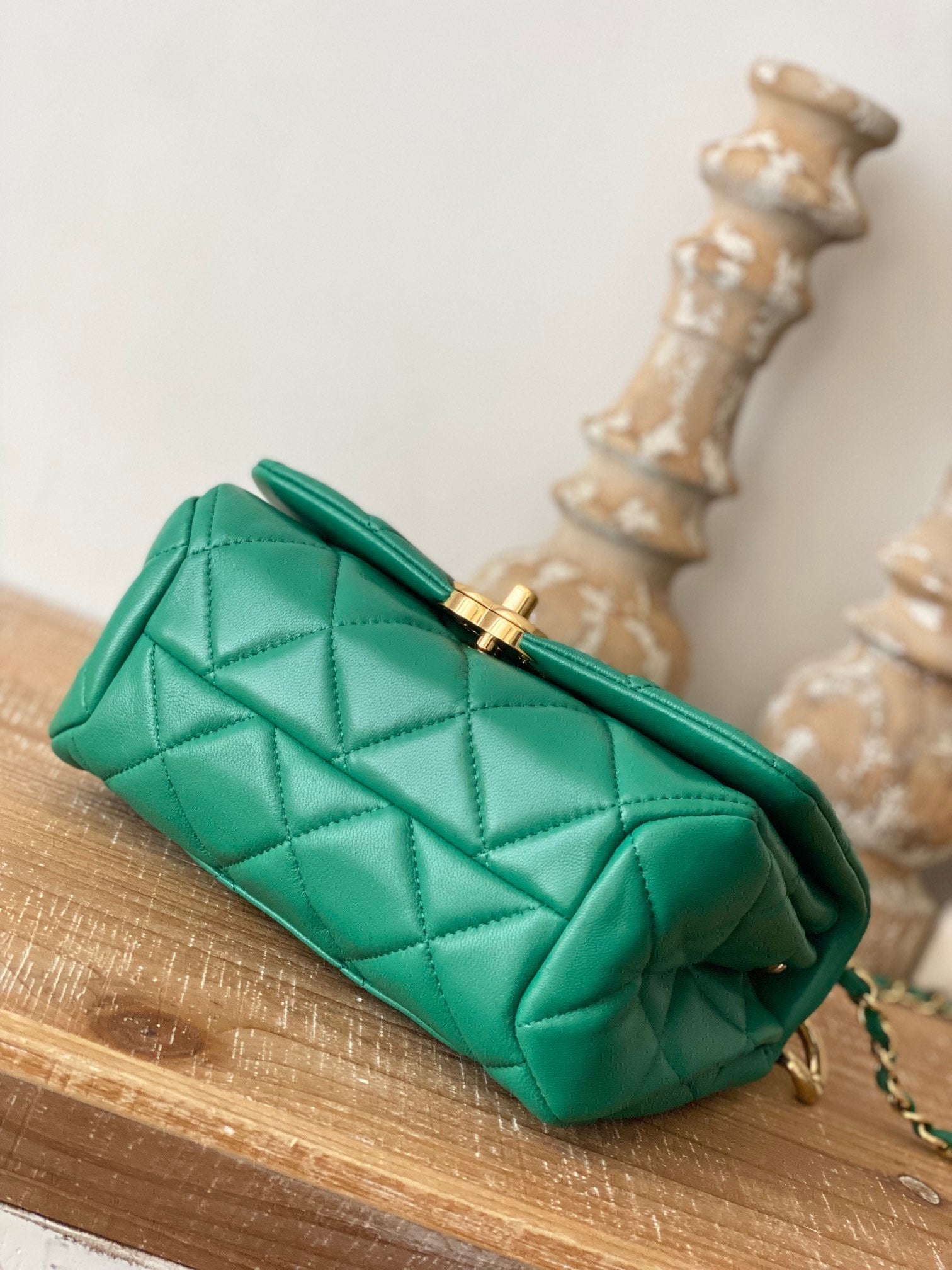 CHL -  Classic Diamond Flap Bag Green For Women Bags 9.1in/23LO