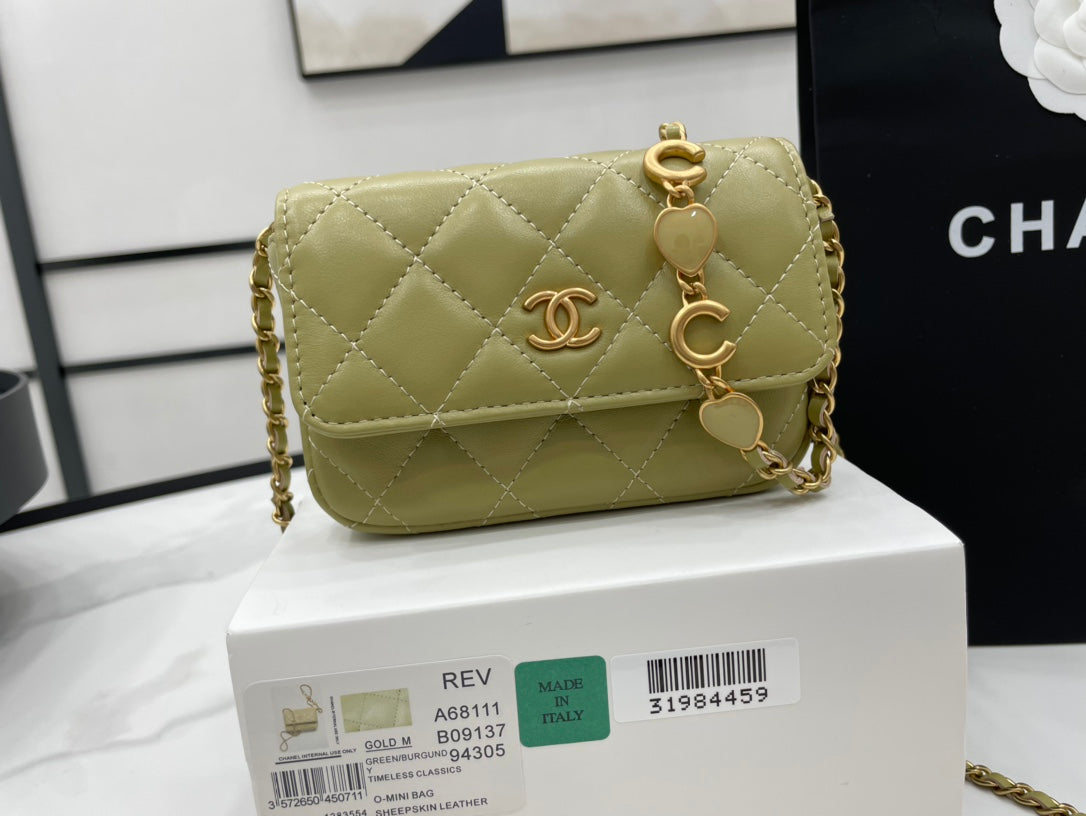 CHL -  Classic Distressed Green For Women Bags 4.7in/12LO