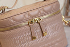 SMALL TRAVEL VANITY CASE BEIGE LAMBSKIN