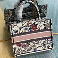 MEDIUM LADY D-LITE 24 PINK MULTI COLOR PAISLEY EMBROIDERY